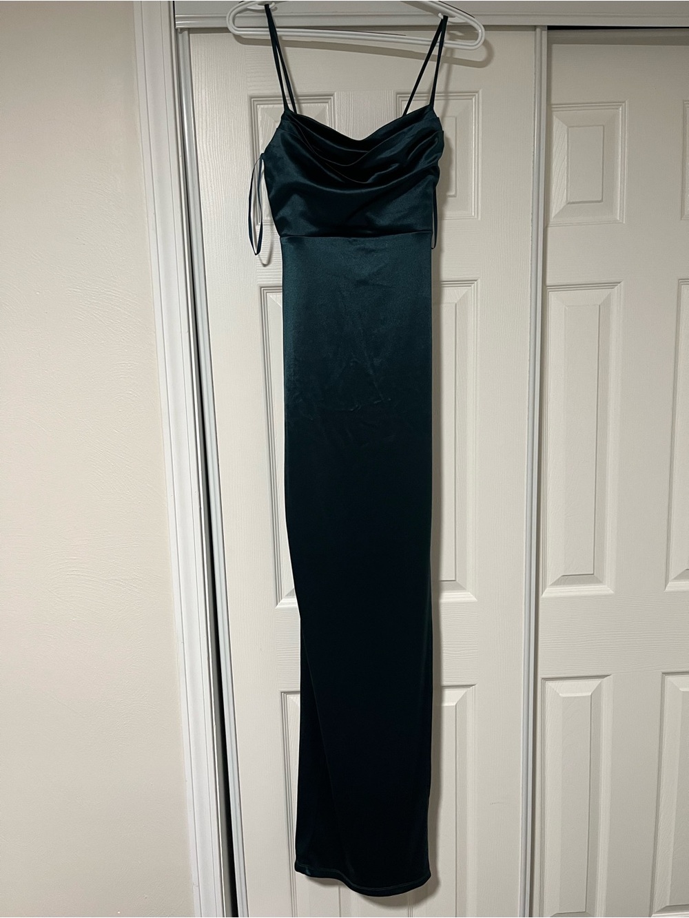 Satin Cowl Neck Slip Dress